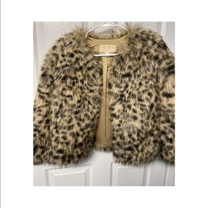 Michael by Michael Kors Faux Fur Crop Jacket Comes from Pet Friendly Home